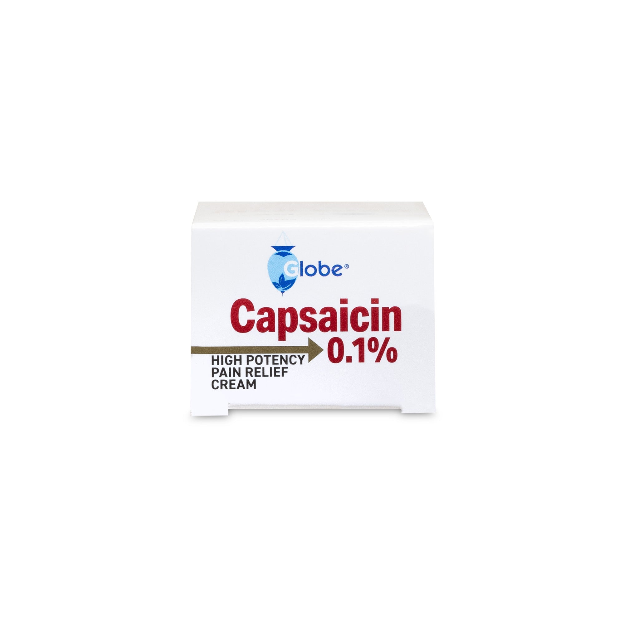 Globe Capsaicin 0.1% High Potency Pain Relief Cream (2 oz). Deep Penetrating Relief from: Arthritis, Muscle, Joint and Back Pain