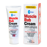 A 3 oz tube of Globe Ultra Strength Greaseless Muscle Rub Cream for muscle and joint pain relief, featuring 10% menthol and 15% methyl salicylate. Compare to the active ingredients of Greaseless Bengay.