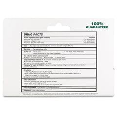 Back of Globe First Aid Triple Antibiotic Ointment (1oz) package showing drug facts, active ingredients, usage instructions, warnings, customer service number. "100% GUARANTEED" appears in green at the top right corner. Brand: Globe.