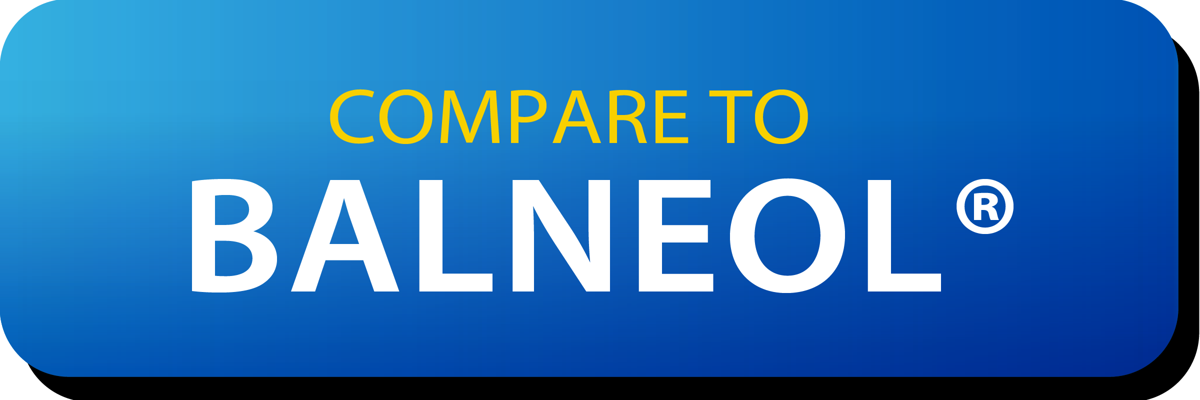 A blue rounded rectangular button shows "COMPARE TO BALNEOL®" in yellow and white caps, highlighting TriSelfcare’s Globe Hygienic Cleansing Lotion—gentle pain and itch relief for sensitive perianal and vaginal care, 3oz bottle.