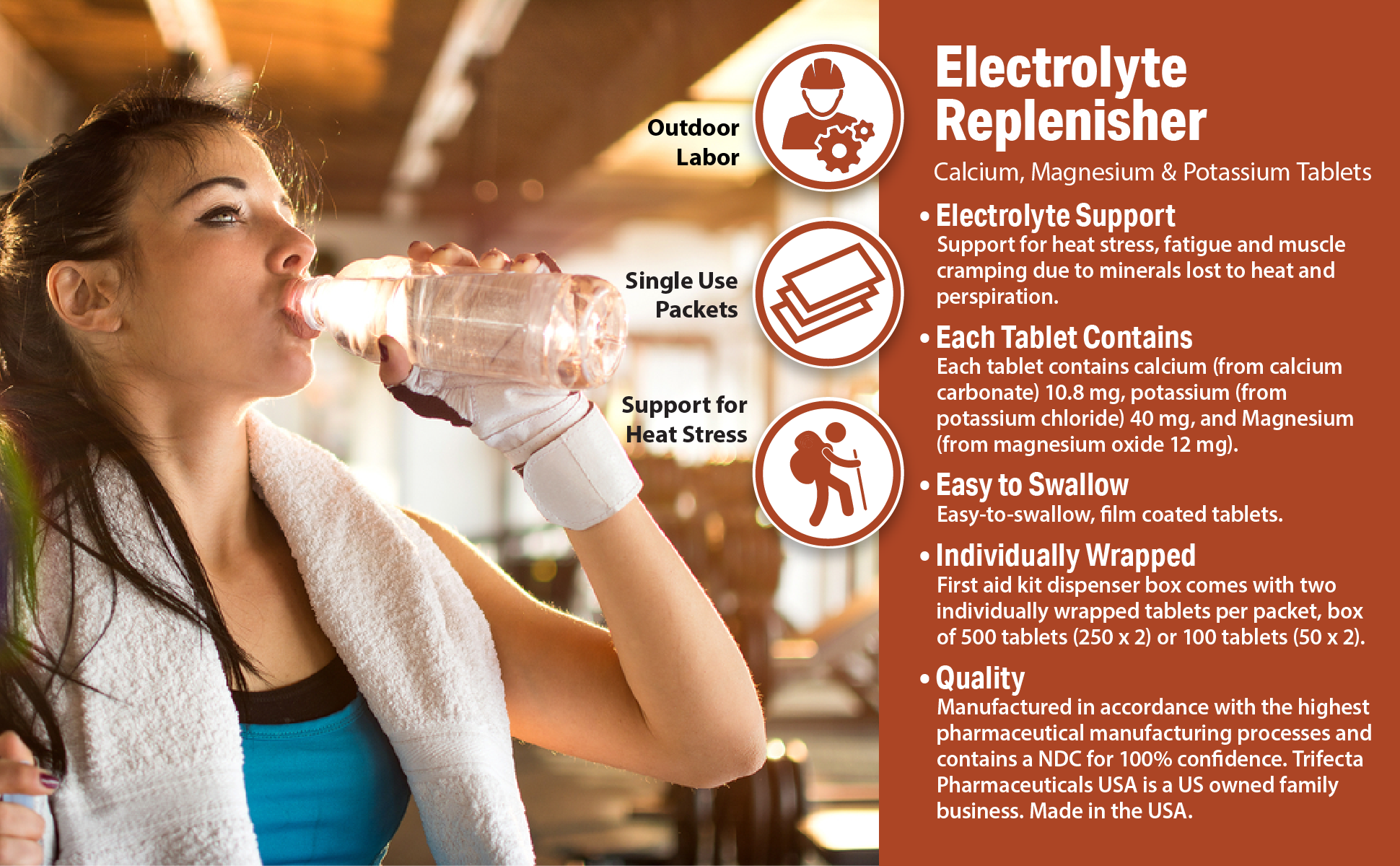 Globe Electrolyte Replacement Tablets for Rehydration, Exercise Recovery, Youth & Adult Athletes, Hiking, Camping, & Sports Recovery and More... 50 Packets of 2 Tablets Each, 100 Count