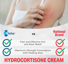 Globe Hydrocortisone Cream w/Aloe 1%- 1 oz