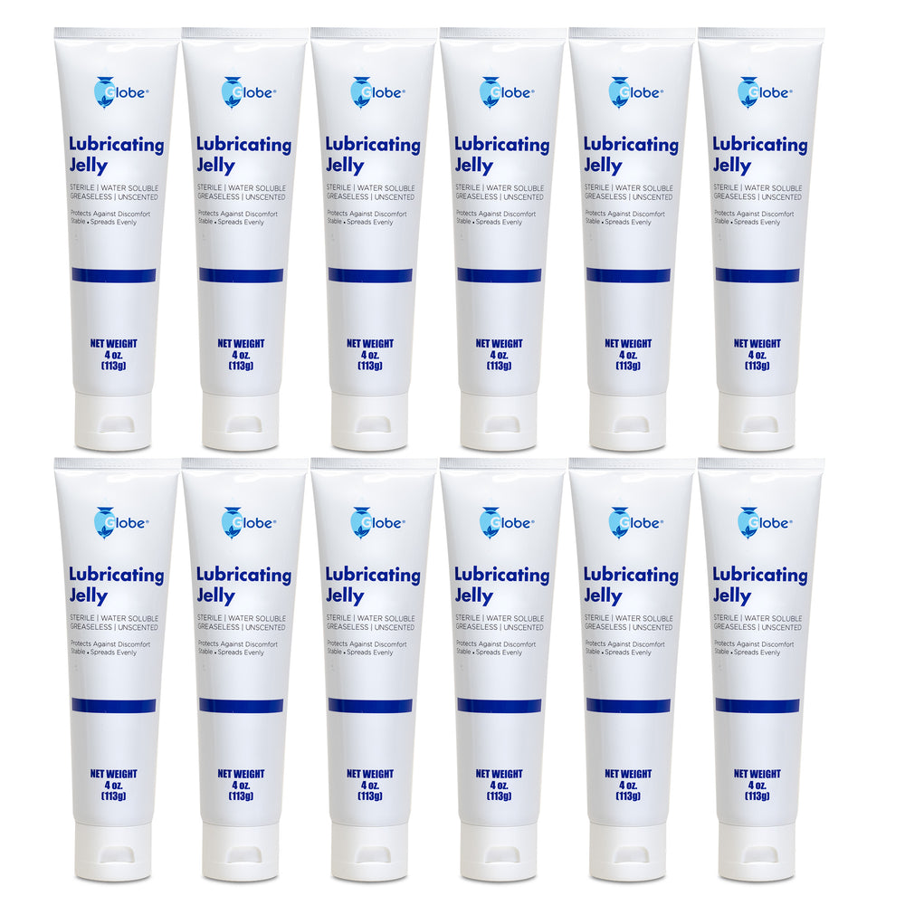 Globe Sterile Lubricating Jelly, 4fl Oz Tube Box of 12, Water Soluble, TriSelfcare by Trifecta Pharmaceuticals Globe Sterile Lubricating Jelly, 4fl Oz Tube Box of 12, Water Soluble, TriSelfcare by Trifecta Pharmaceuticals