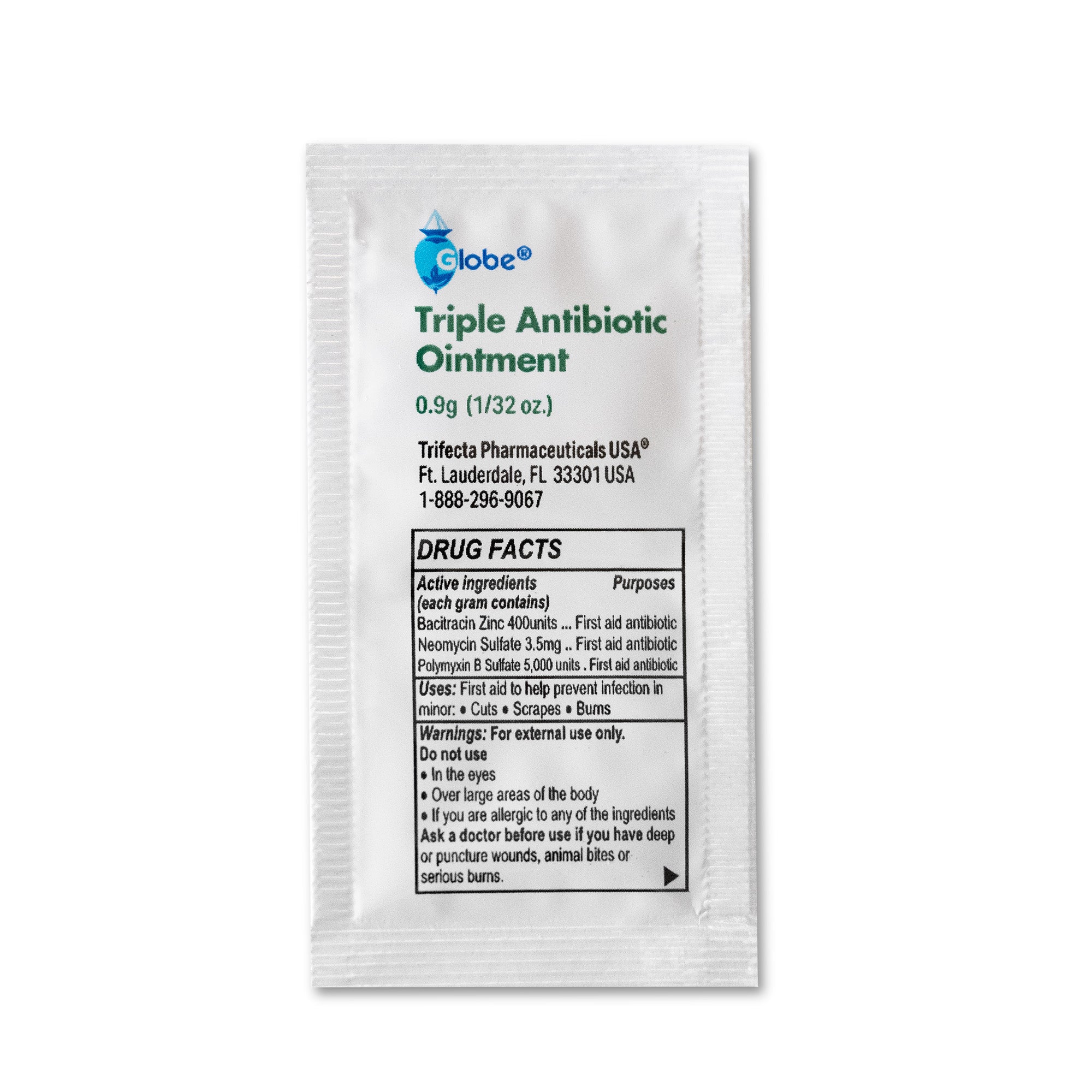 Globe Triple Antibiotic Ointment .9gr Packets (Box of 144)