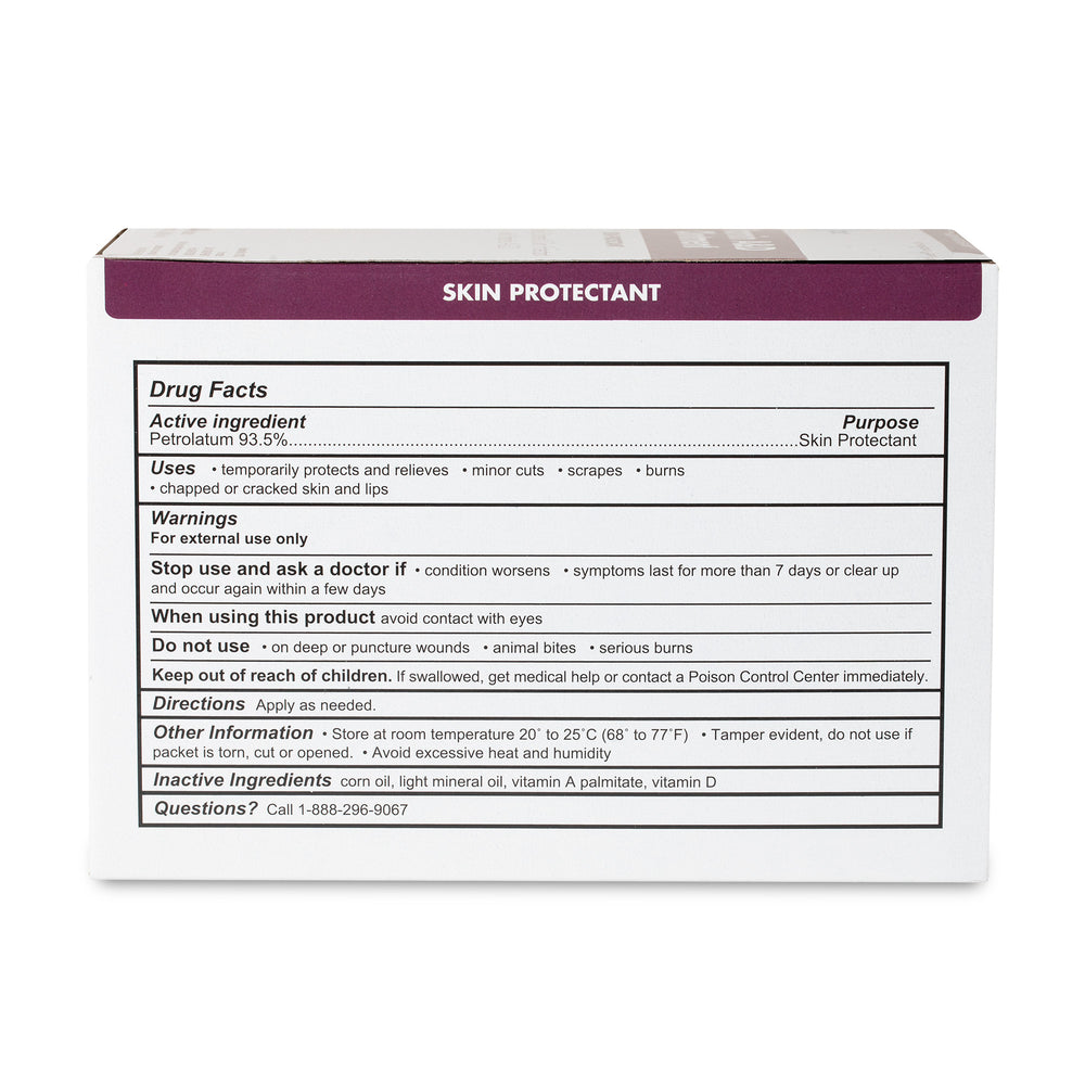The back of the Globe Vitamin A & D Ointment box lists drug facts, active ingredient (petrolatum 99.5%), uses for chapped lips and dry skin, warnings, directions, other info, inactive ingredients, and a customer service number.