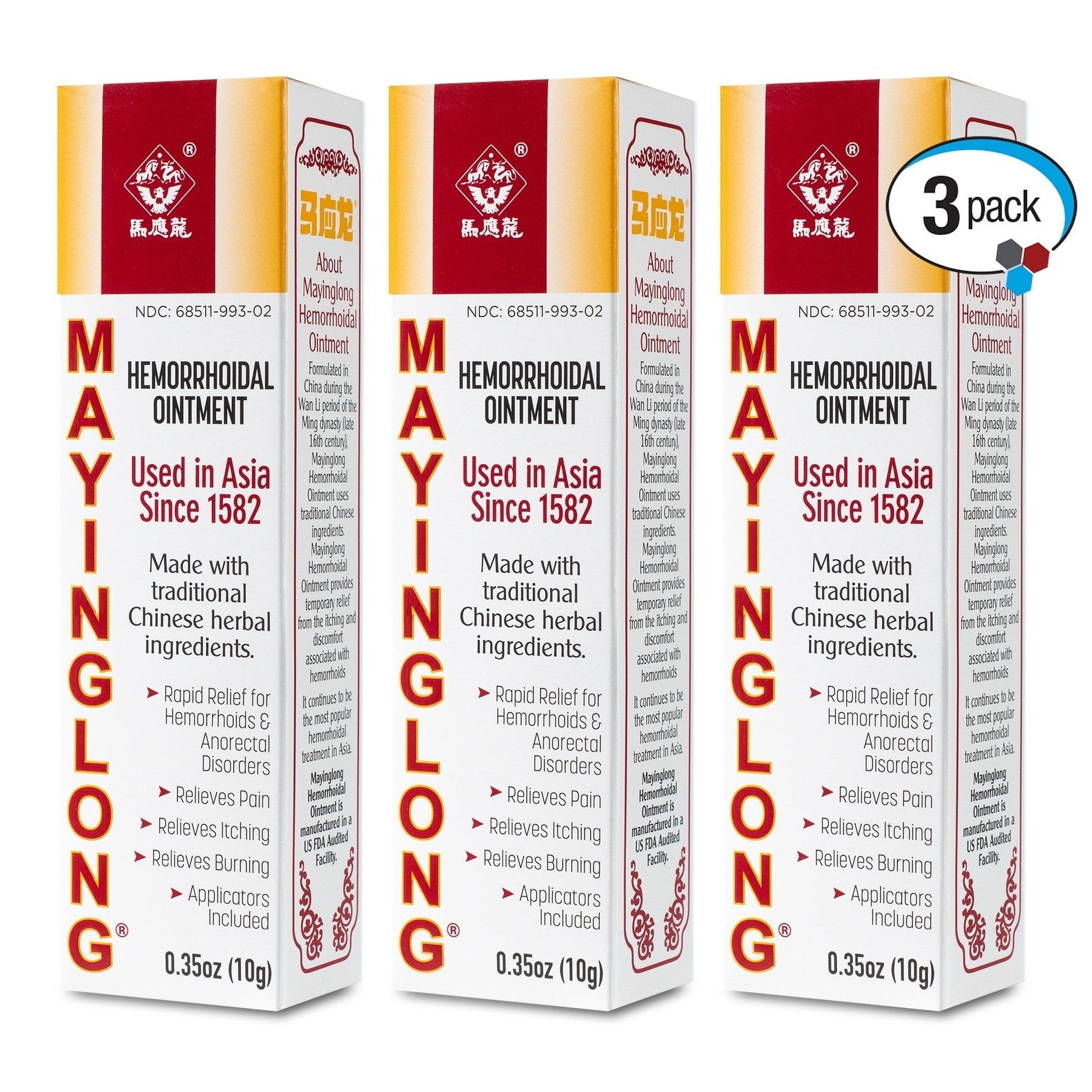 Mayinglong Hemorrhoid Ointment 10g Tubes