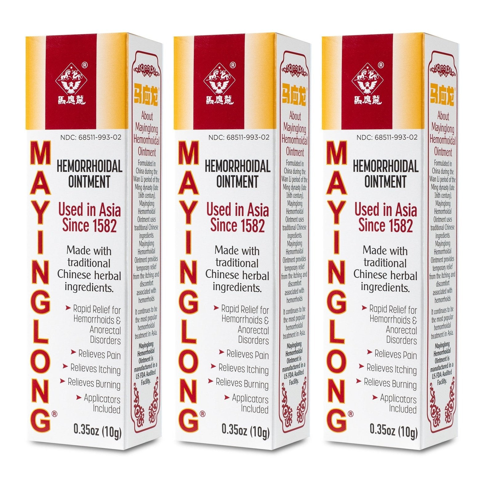 Mayinglong Hemorrhoid Ointment 10g Tubes